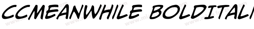 CCMeanwhile BoldItalic字体转换